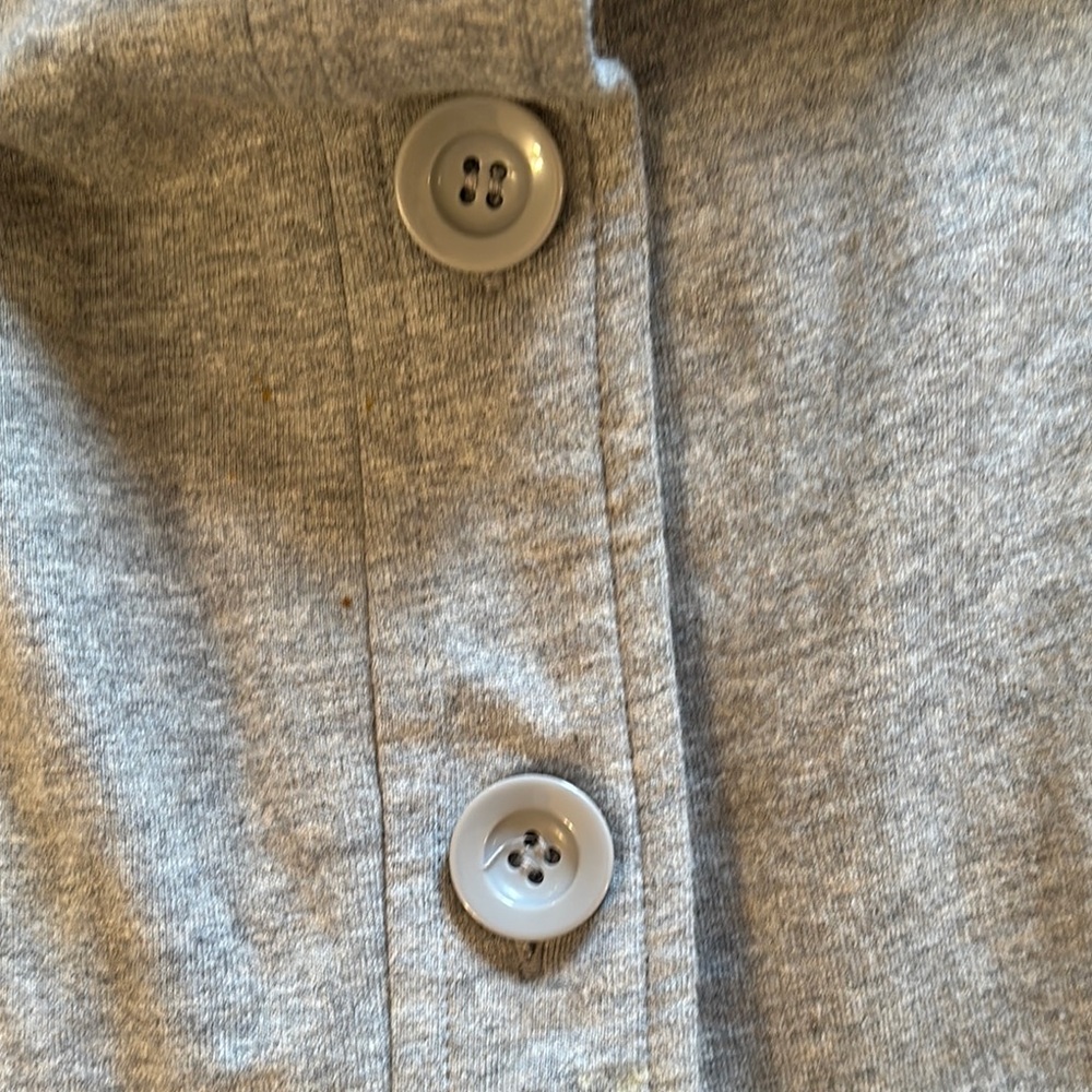 Gray Ruffled Button-Up Jacket - image 3